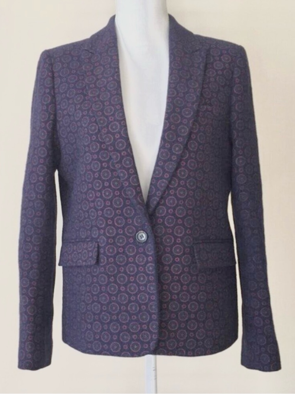 J. Crew Collection Blue Fall 2013 Schoolboy Jacket Wool Tweed Blazer 4 - Picture 5 of 15